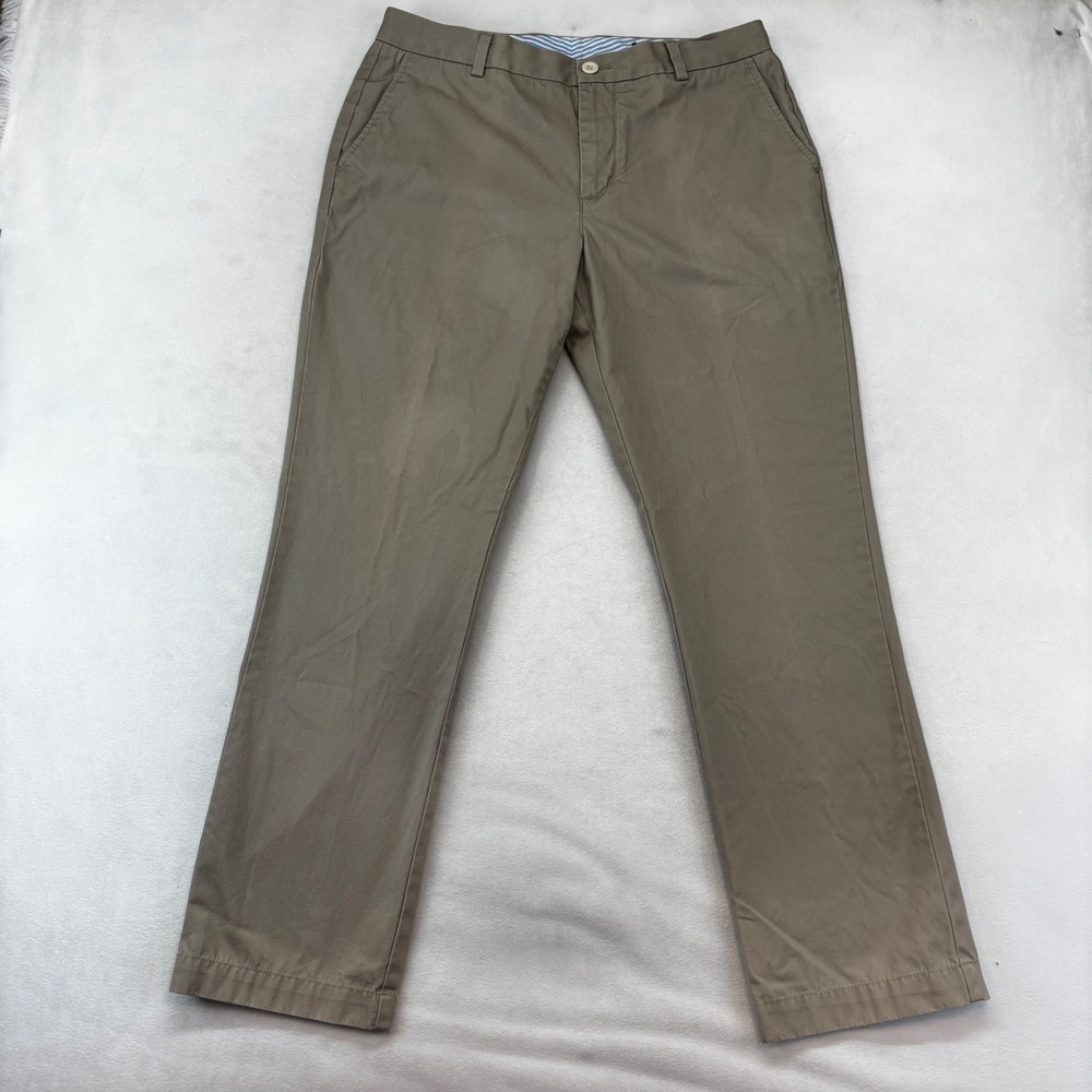 Vineyard Vines Breaker Pant Mens 34x30 Khaki Tan Slim Fit Cotton Chino Pants